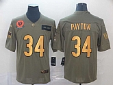 Nike Bears 34 Walter Payton 2019 Olive Gold Salute To Service Limited Jersey,baseball caps,new era cap wholesale,wholesale hats